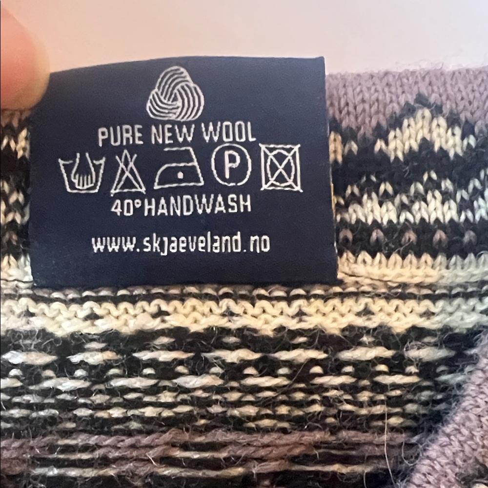 Skjaeveland Norwegian Telemark Style Pure New Wool Knit Cardigan PinkBrown M EUC - Picture 6 of 8